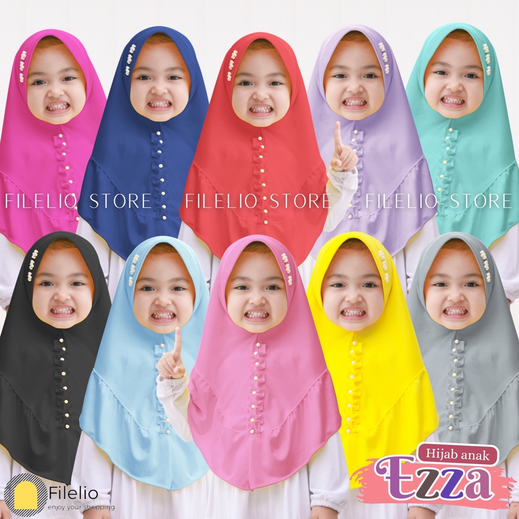 Kerudung Instan Anak TK Ezza Mutiara / Hijab Anak TK Kekinian / Hijab Anak TK Ped Mutiara Rempel / Jilbab Anak Karakter / Jilbab Anak Perempuan / Jilbab Anak Jersey / Kerudung Anak TK / Bergo Anak Jersey / Bergo Anak TK / Khimar Anak