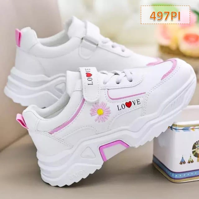 Sepatu Sneaker Anak Perempuan Motif BUNGA