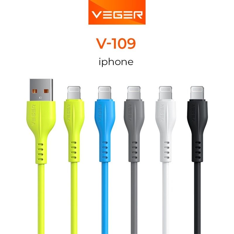 VEGER Kabel Data Lightning  1 toples 20 pcs Fast charging 3.0A Original Suport All IOS