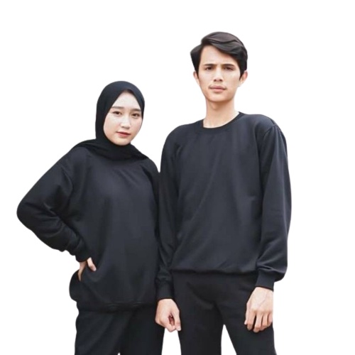 Crewneck Basic Polos Pria Wanita M L XL XXL  Oversize Plain Sweater Basic Crewneck Polos Jumbo  Premium Outerwear Simple Style Oversized Sweater Polos Crewneck Oblong