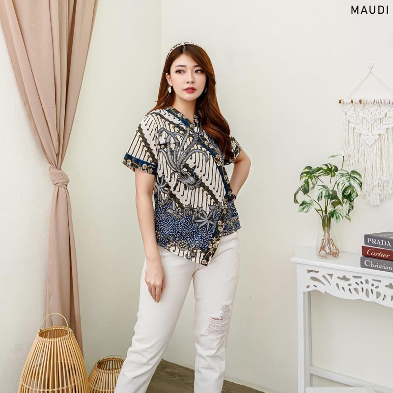 MAUDY TOP - Atasan Batik Wanita Blouse Wanita