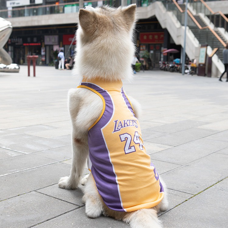 Pet Clothes T Shirt Basket Bola Sport Untuk Anjing Dan Kucing