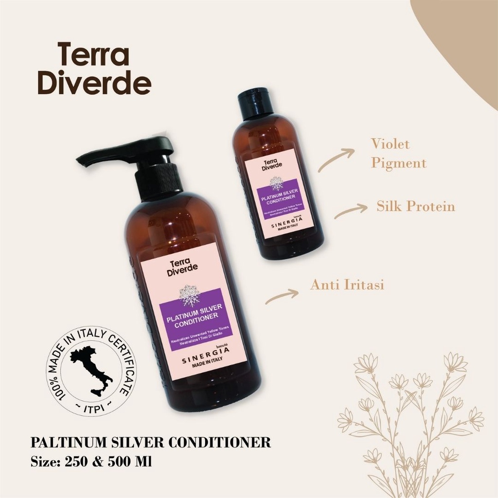 SINERGIA TERRA DIVERDE PLATINUM SILVER SHAMPO &amp; KONDITIONER @MJ