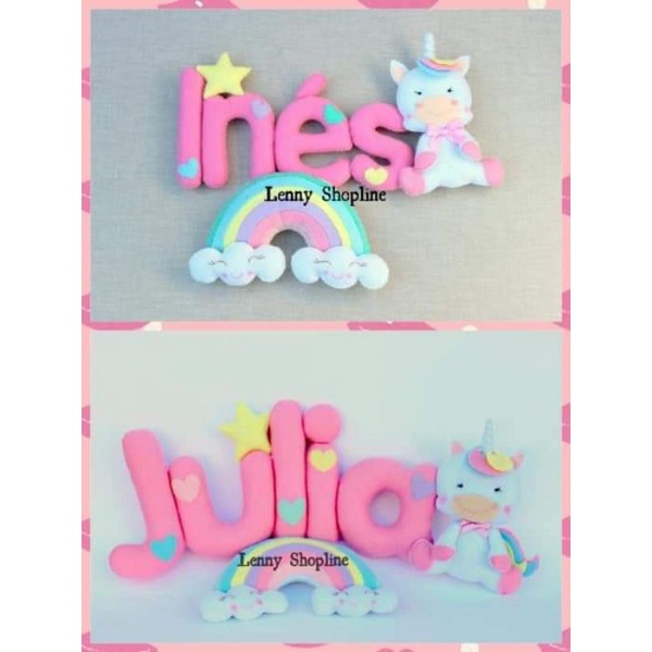 Gantungan Nama Flanel/Hiasan nama/hiasan ruangan /Gantungan Flanel