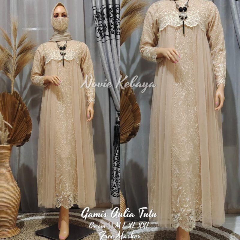 KEBAYA ORIGINAL/BAJU MUSLIMAH/GAMIS LEBARAN/GAMIS AULIA/BY NOVIE