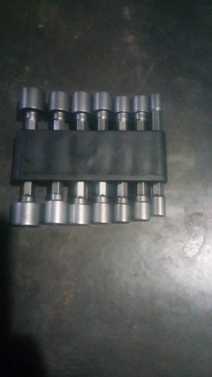 Qianxiyang 1 Set/14 Pcs Mata Bor Power Nut Driver Sae Metrik Soket Kunci Pas Sekrup Hex Shank
