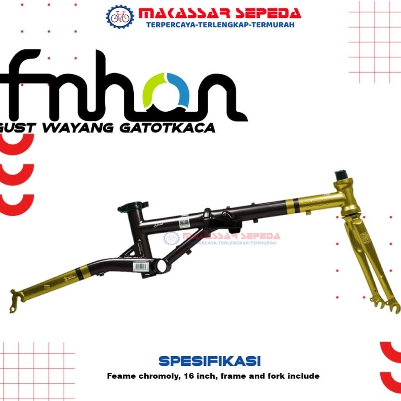 FRAME SEPEDA FNHON GUST WAYANG GATOTKACA DISCBRAKE