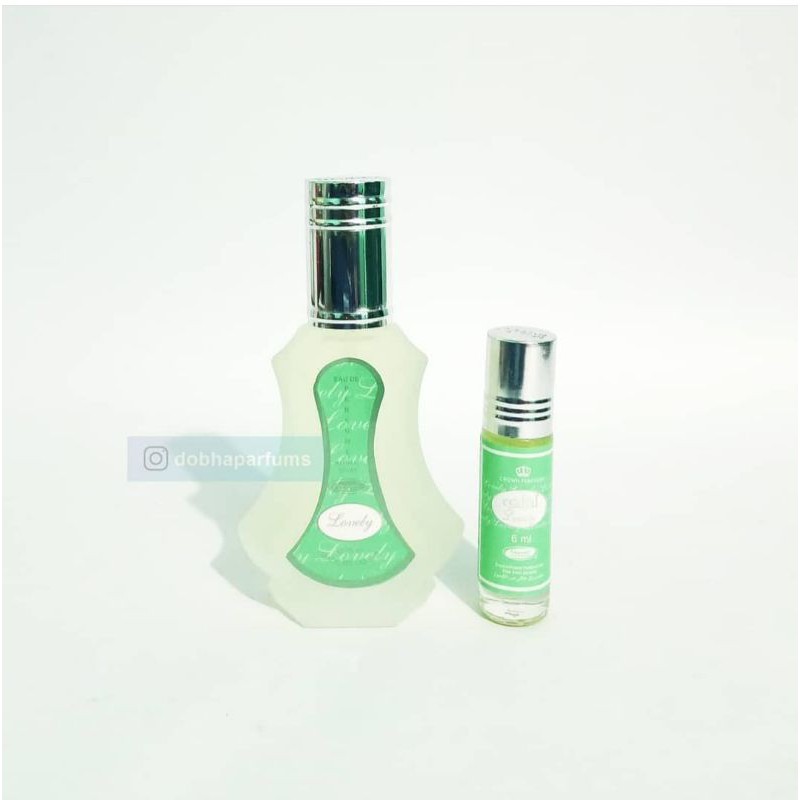 paket parfum dobha spray 35 ml dan roll on 6ml aroma Ranarani original by