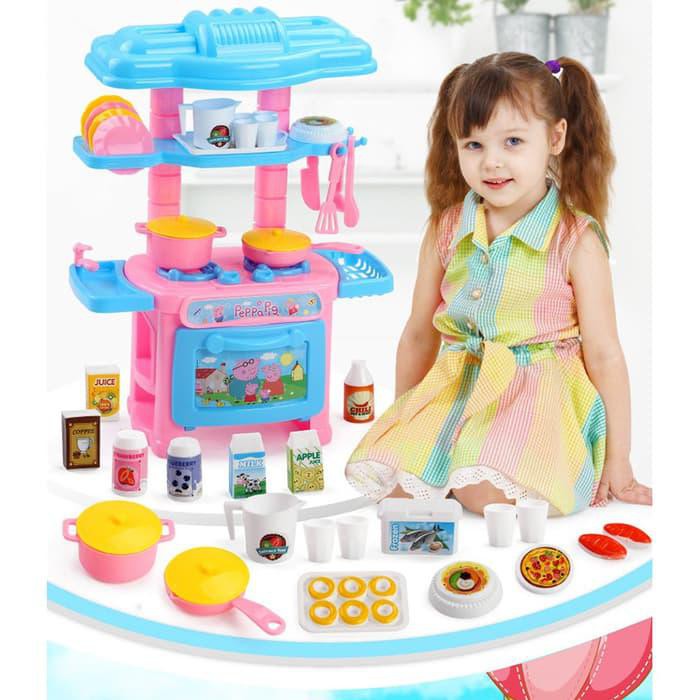 Logu Mainan Dapur Mini, Mainan Troli Supermarket Kecil, Pretend