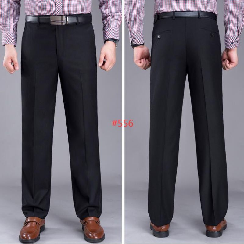 CELANA BAHAN HITAM PANJANG PRIA FORMAL/STANDAR/REGULER.