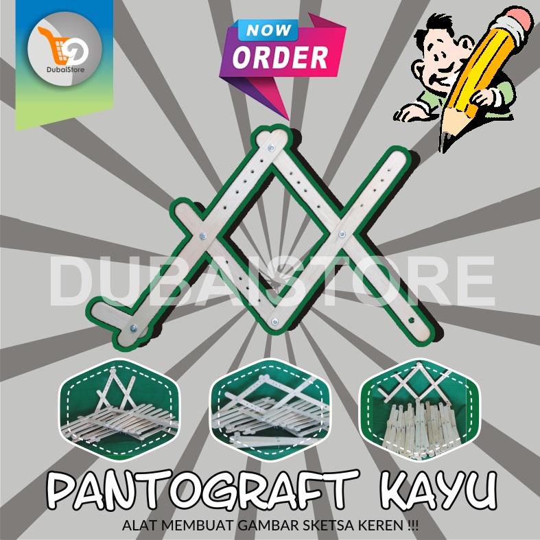 

PANTOGRAF KAYU SKALA 30 CM ATAU UKURAN KERTAS HVS/F4