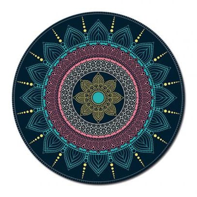 BOHEMIAN MOUSEPAD Comfast Mouse Pad Bulat Anti Slip Vintage Bohemian 200mm Keren Murah