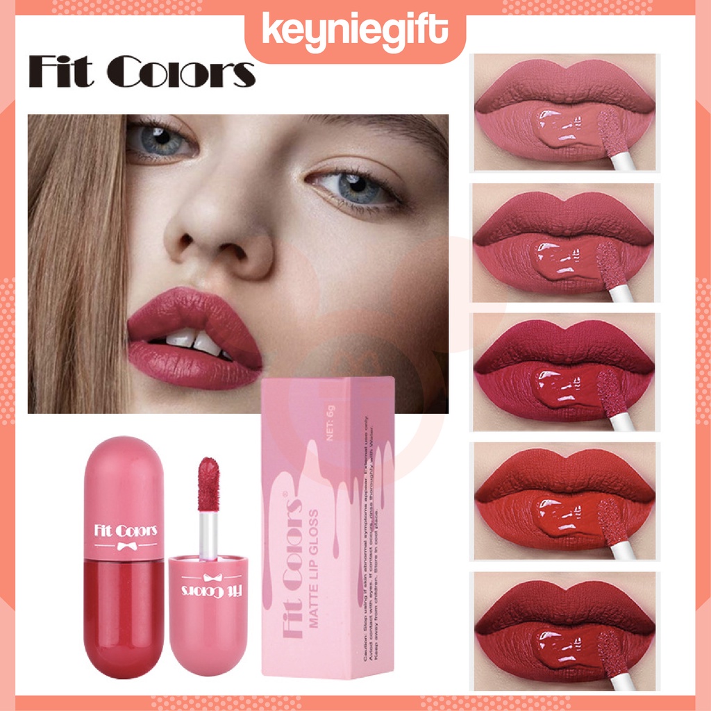 Fit Colors Capsule Lipstick Lip Matte 5 Colors Lipstik Kapsul Unik Fitcolors FC007