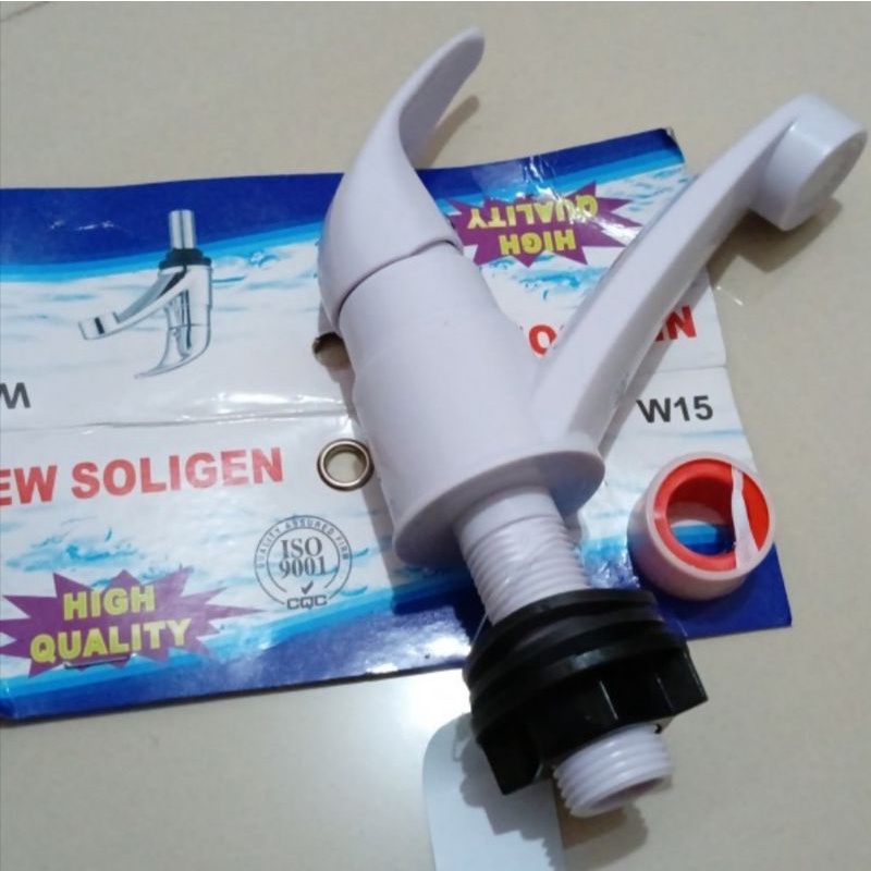 Kran Wastafel Tanam W15 New Soligen/Kran Cuci Tangan/Kran Air PVC Tebal/Billie23shop