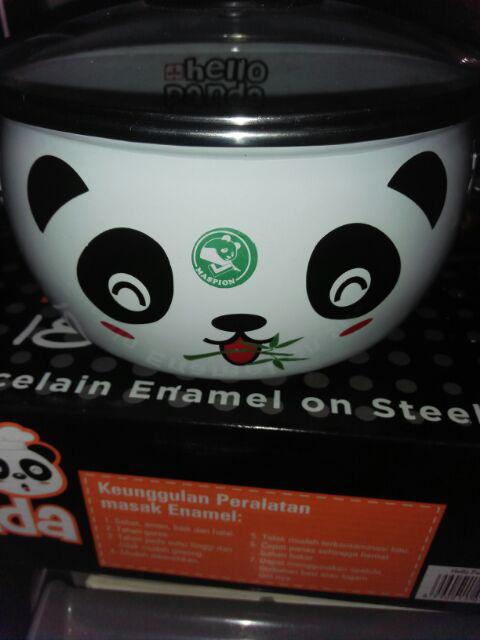 Panci Enamel Maspion Hello Panda 18 Cm / Panci Serbaguna