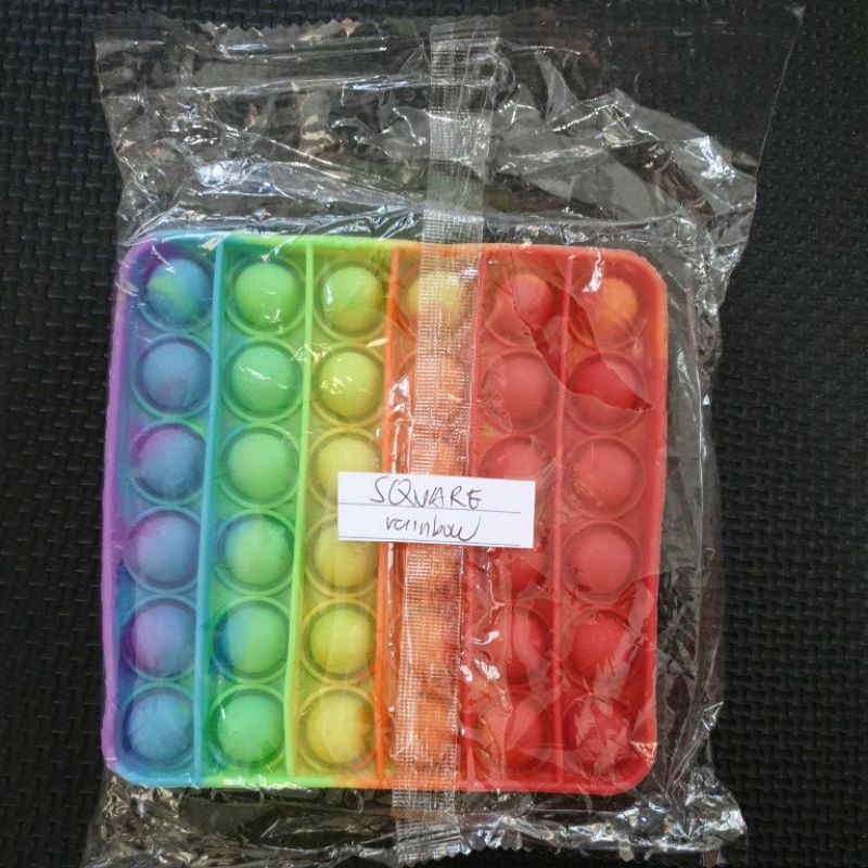 POP IT Rainbow Murah Mainan Pop it Tiktok-Square Rainbow