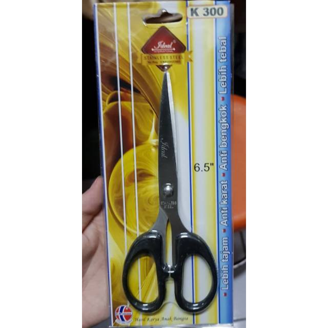 Gunting ideal K500 8&quot; / K300 6.5&quot; gunting kertas gunting rambut besar kecil gunting estika ta 245