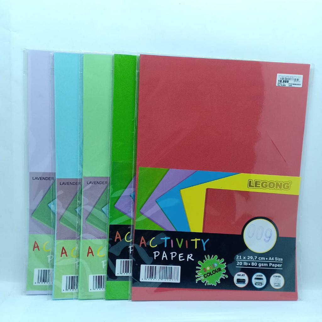 

KERTAS PRINT/HVS WARNA LEGONG UKURAN A4 80GRAM PASTEL/SOLID (ISI 20 LEMBAR)