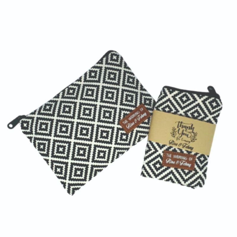 Pouch Kanvas Souvenir/Kosmetik/Gift/Skincare