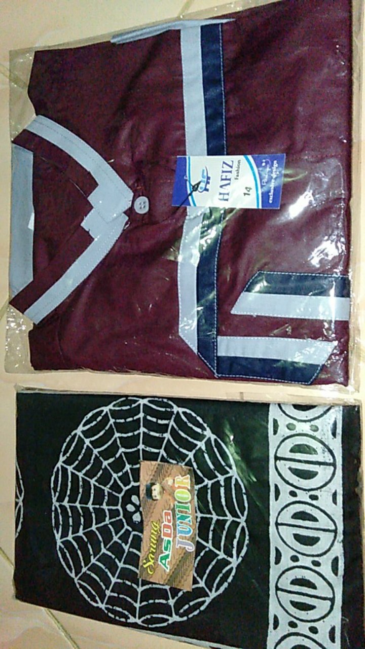 (bisa Cod) Baju Koko Anak Gus Azmi Koko Hadroh Anak Azzahir Sarung Batik Anak