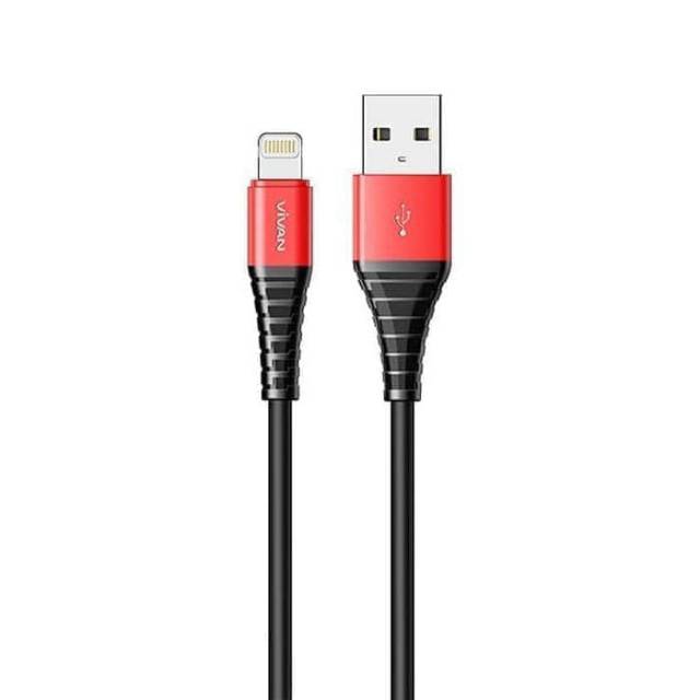 Kabel data iPhone 100cm Vivan SL100 S SL100S black red lightning iphone apple sl 100