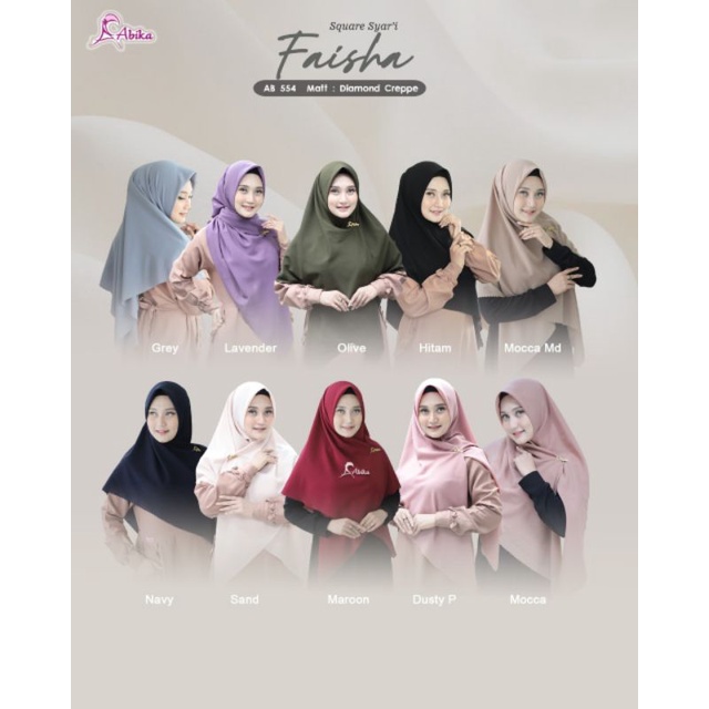 Segi Empat Square Jumbo Faisha Abika Hijab