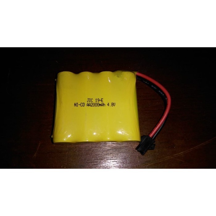 Baterai Batre RC Mobil Remot 4.8V 2000mAh Socket Hitam