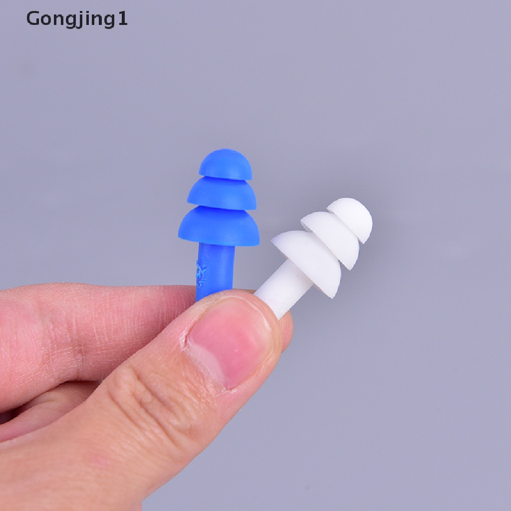 Gongjing1 5 Pasang Earplug Silikon Peredam Suara Untuk Berenang