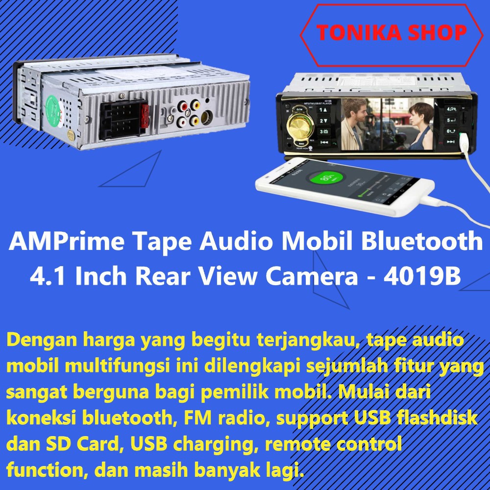 Tape Mobil tip Audio head unit single din MP5 Player Bluetooth Radio AUX USB Rearview Camera 4.1 in