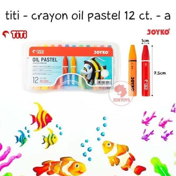 

Zoetoys Titi - Crayon Oil Pastel 12 Ct. - A | mainan edukasi | edutoys