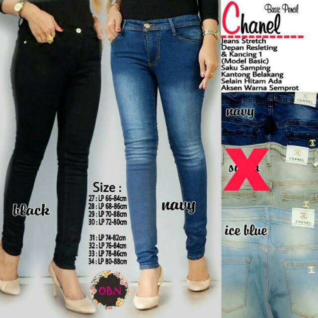 

Basic pensil Chanel size 27 -34