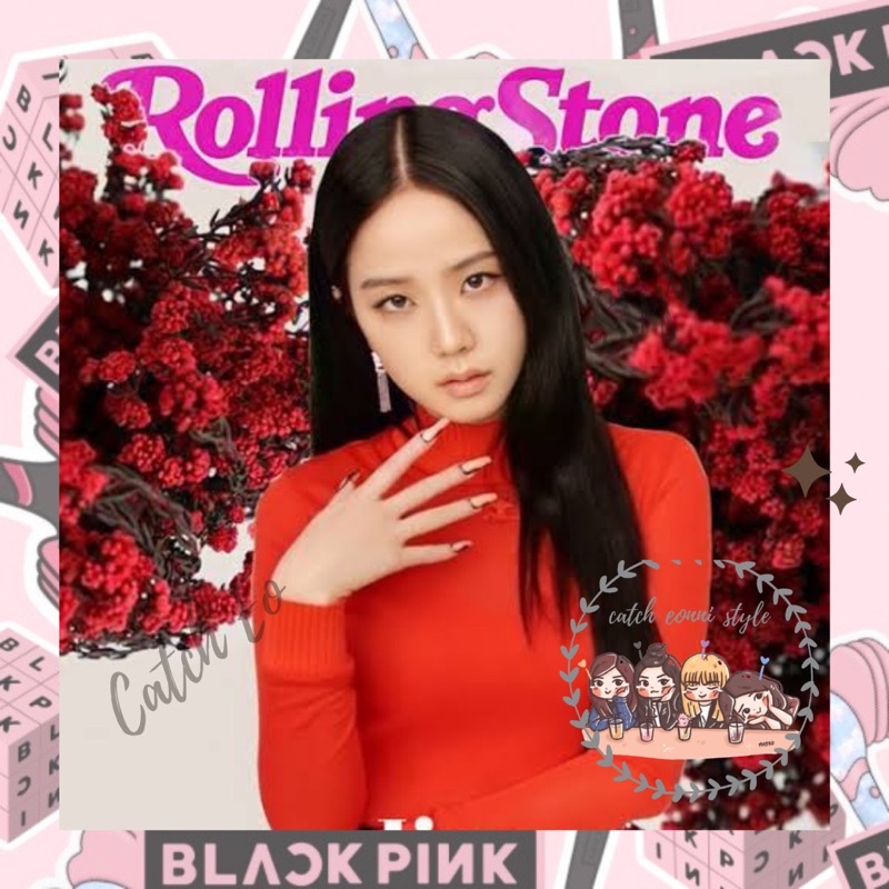 (Catcheonnistyle) BAJU JISOO ROLLING STONE SET - BLACKPINK FASHION OUTFIT ° BAJU ROSE LISA JISOO JEN