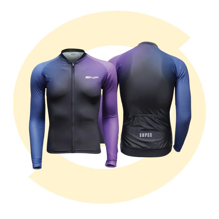 Jersey Sepeda Wanita Road Bike Snp Women Marseille Long Sleeve Black