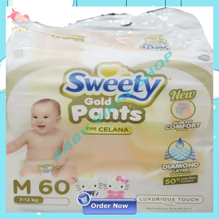 Sweety Gold Pants M60 Sweety Gold Popok Celana Anak Popok Bayi Sweety Gold M60 Sweety Gold NS 131