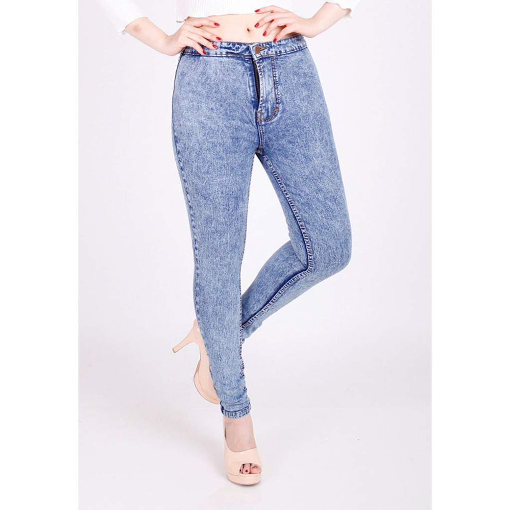 Dazina Highwaist Snow Blue Wanita