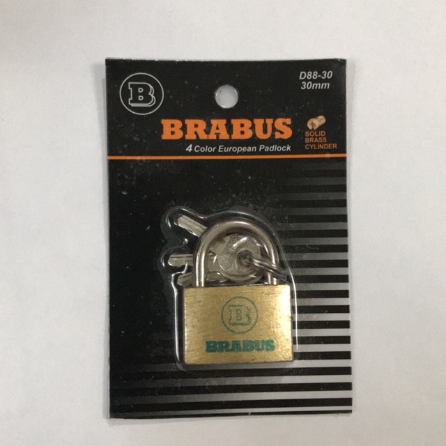 Gembok Besi Kuning BRABUS 30mm Blister - Kunci Gantung Kecil 30 mm - Lugage Padlock