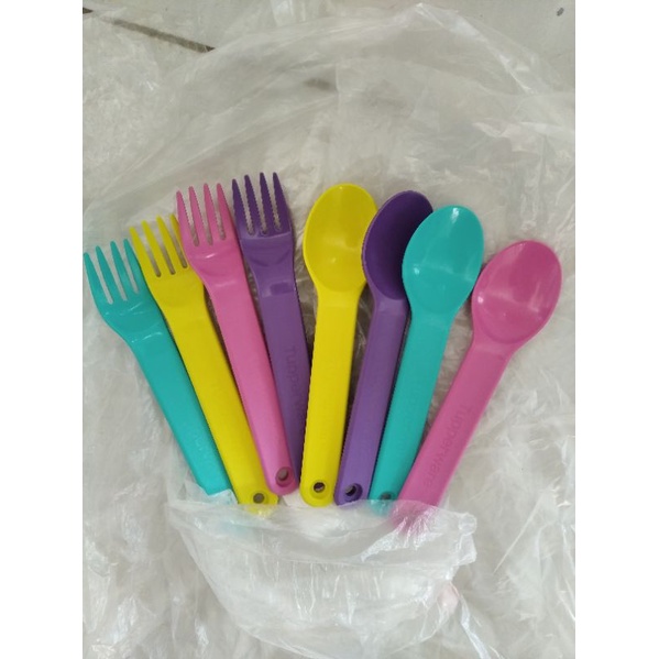 Cutlery Set Tupperware/ (1 set 4 pasang )Sendok Tupperware Promo