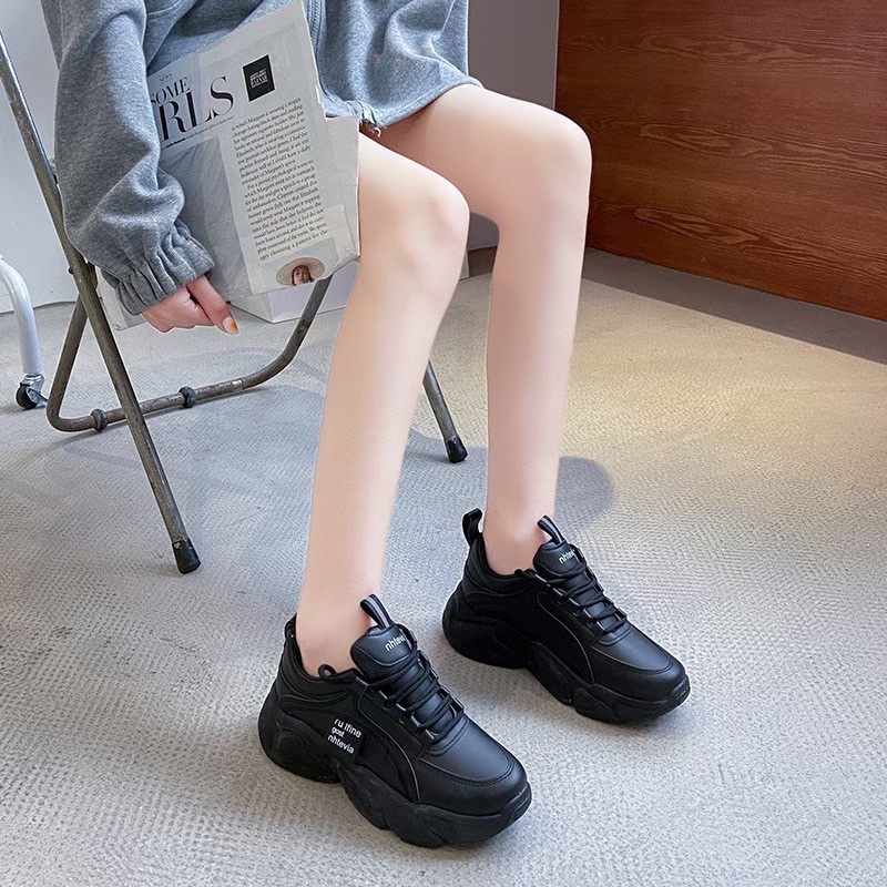 AVANCEID 1851 Sepatu Sneakers Wanita Sekolah Olahraga Sport Hitam Import