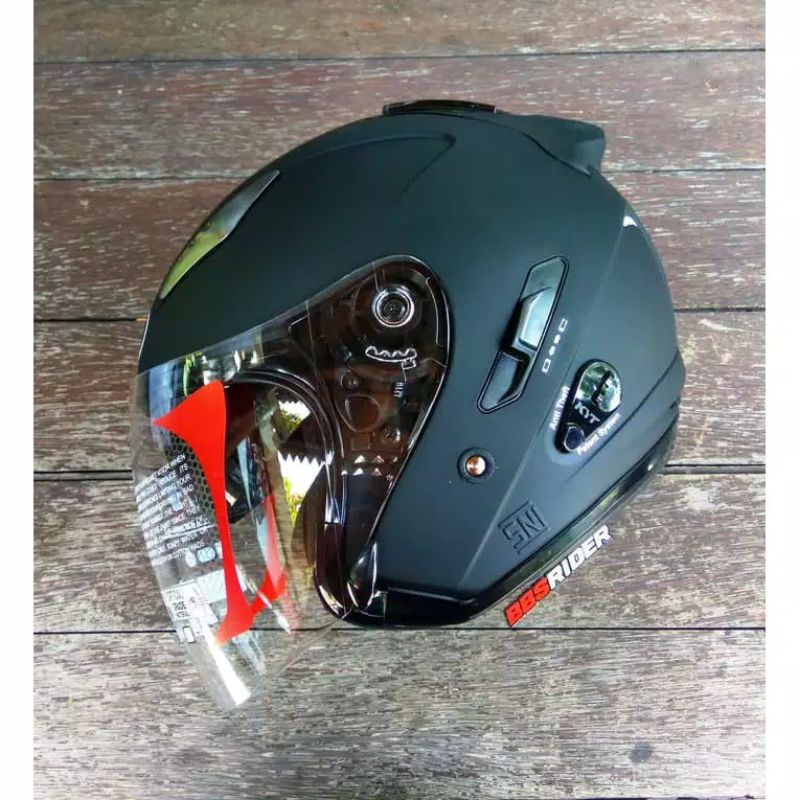Helm Kyt Galaxy Slide Solid Black Doff