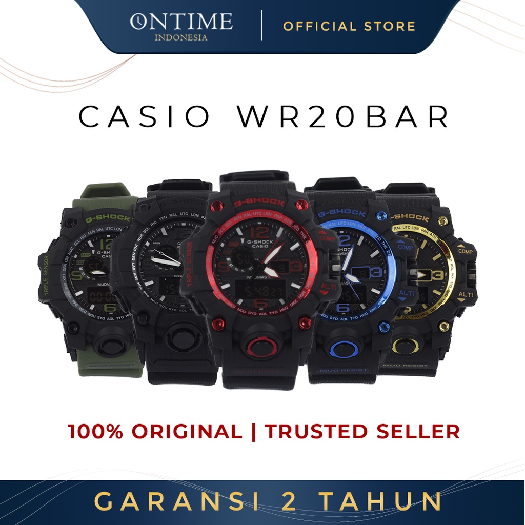 [100% ORIGINAL + BERGARANSI] Jam Tangan Sport Digital CASIO WR20BAR By OnTime Indonesia