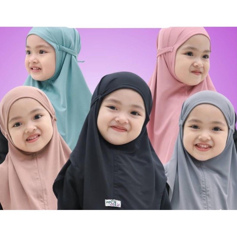 Jilbab Anak Bergo Instan 0-3 Tahun Jersey Ballon Premium |Hijab Bayi Tk Lucu |Kerudung Sekolah Baby Sd Perempuan Newborn