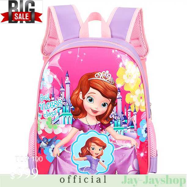 SUNEIGHT Tas Ransel Sekolah Anak Kartun Lucu Karakter Barbie - B304