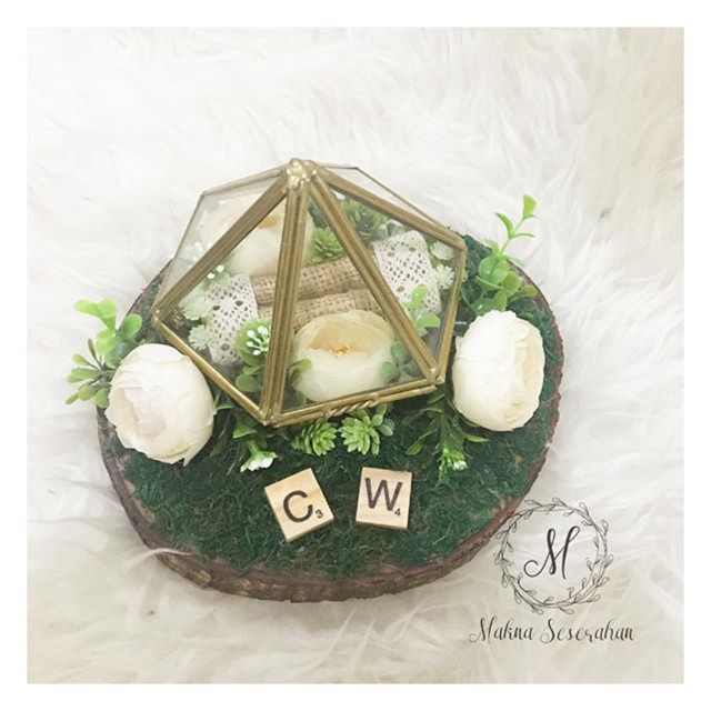 Ring box / wedding rustic / rustic box/ terarium/ kotak cincin terarium