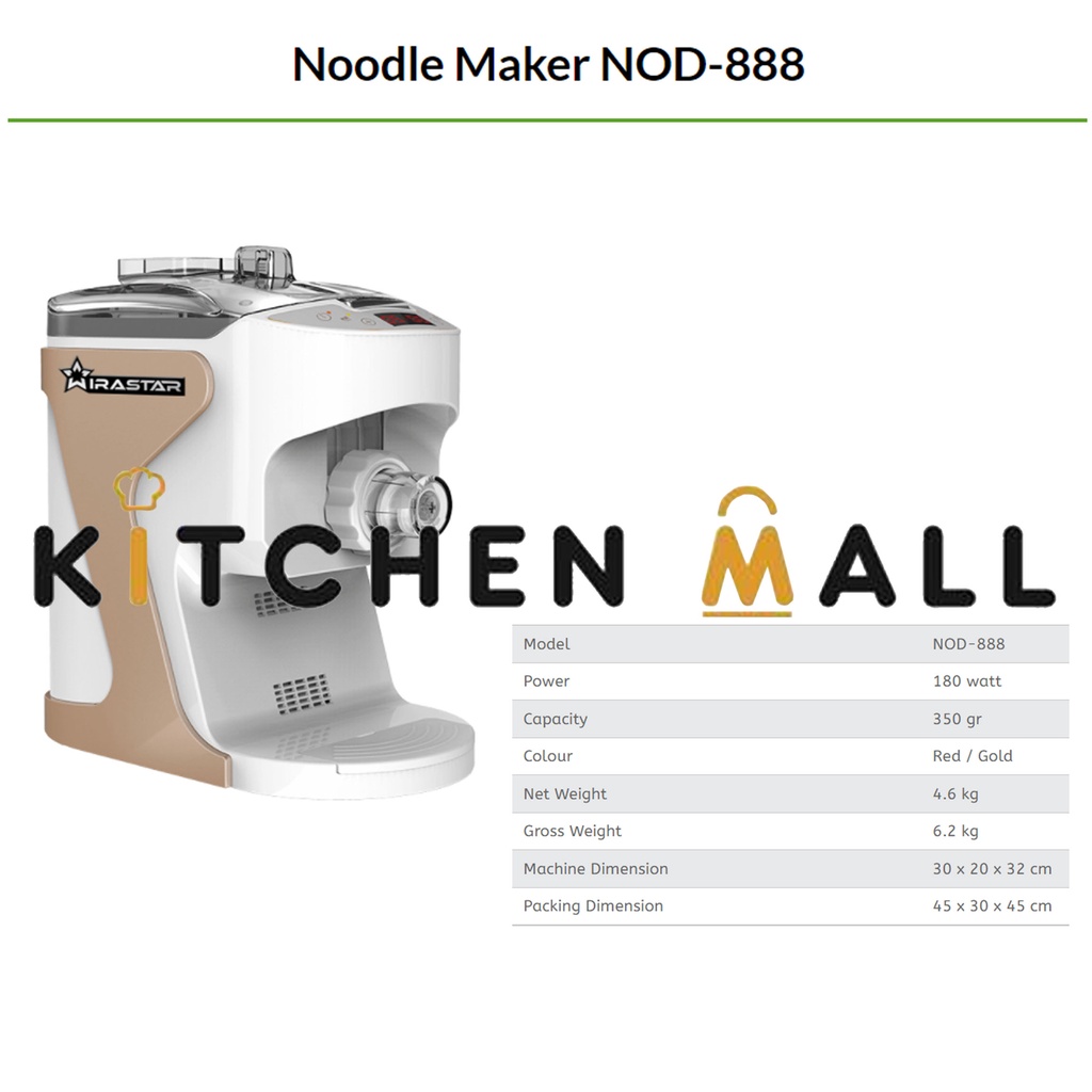 WIRASTAR NOD-888 MESIN MIE / MESIN PEMBUAT MIE / MESIN CETAK MIE