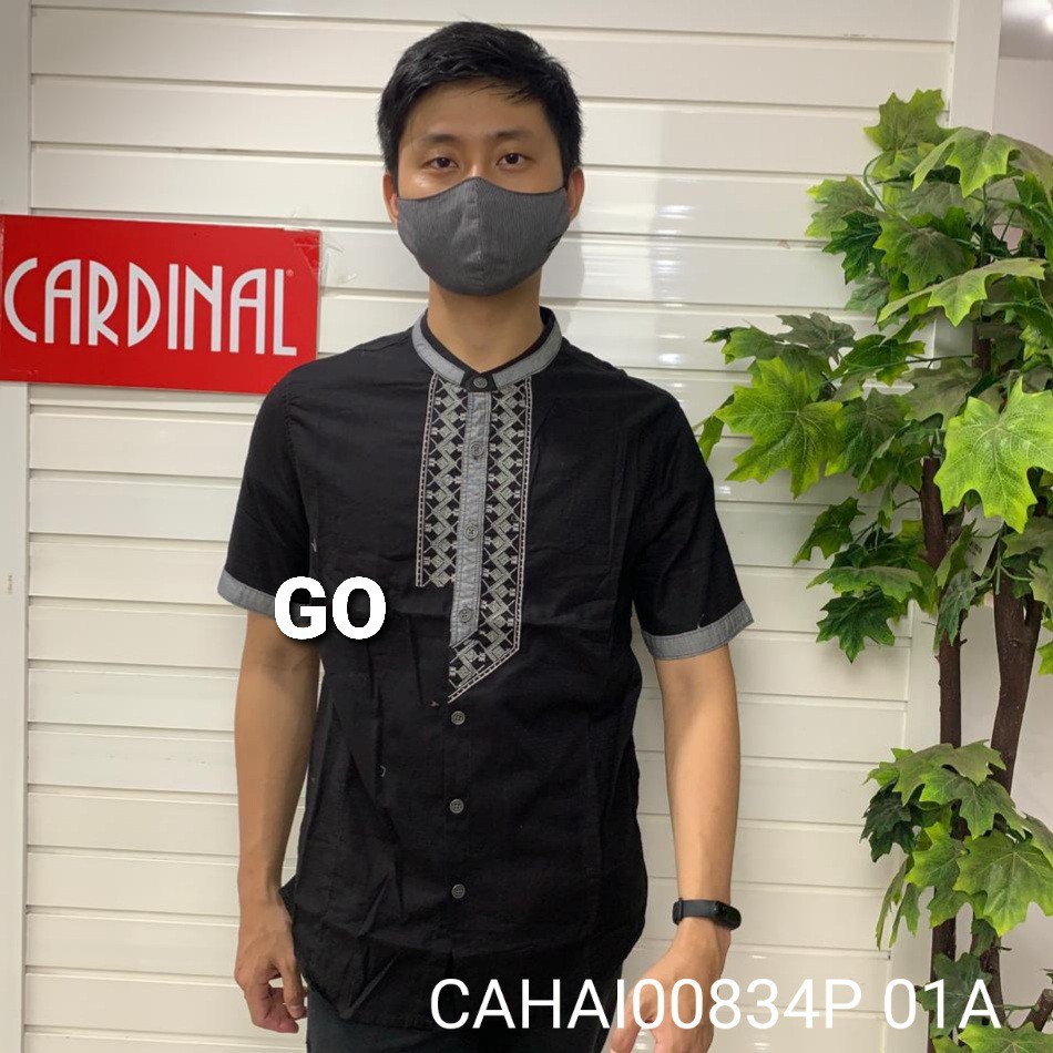 bego CARDINAL KEMEJA KOKO PRIA Lengan Pendek Casual Baju Cowok 100% Original