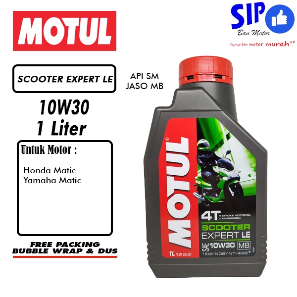 Oli MOTUL SCOOTER EXPERT LE 10W30 1L oli motor matic