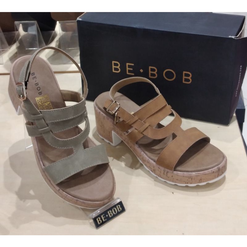 Terbaru Sepatu Sandal Wanita Be-bob Hak Kotak tinggi 5cm Ringan Be-bob