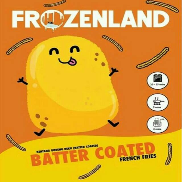 

French fries / kentang goreng import batter coated 2.5kg