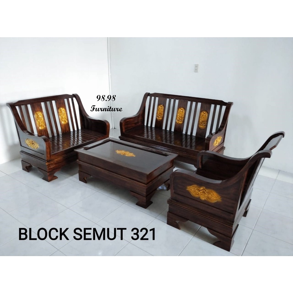 Jual Kursi Tamu Kayu Set 321 Include Meja - Sofa Tamu Kayu Minimalis ...