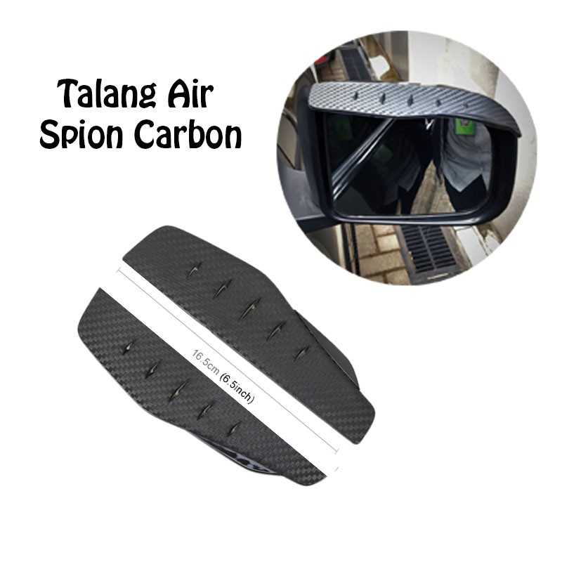 Talang Air Spion model CARBON | Pelindung Air Hujan Mobil | 1 set = 2 pc